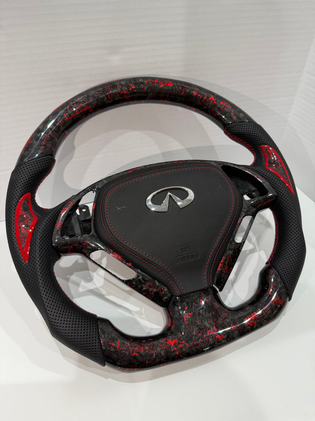 G37 Forged Carbon Fiber Steering Wheel