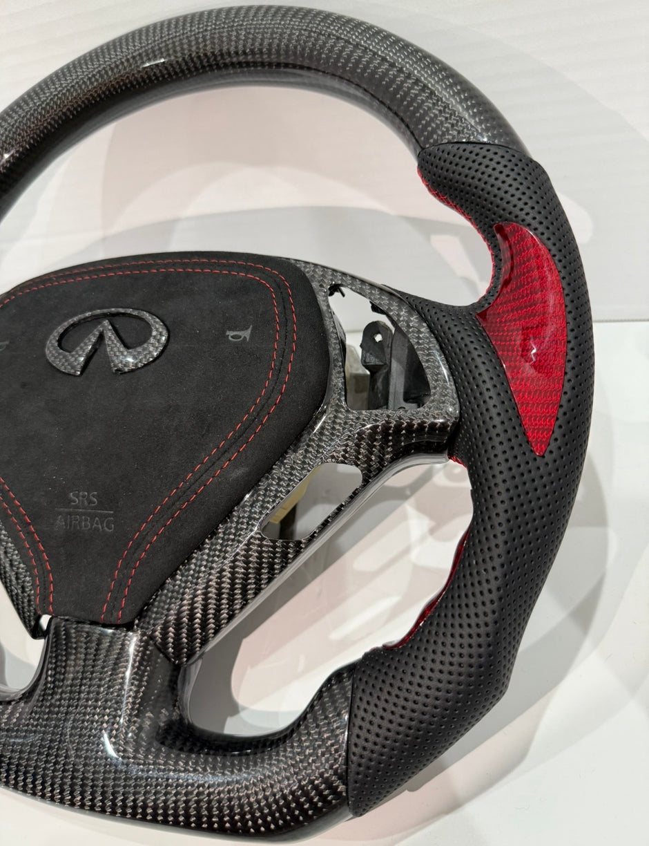 G37 Torchbearer Carbon Fiber Steering Wheel