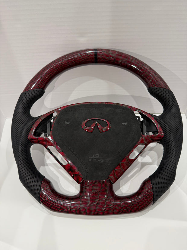G37 Snakeskin Honeycomb Carbon Fiber Steering Wheel