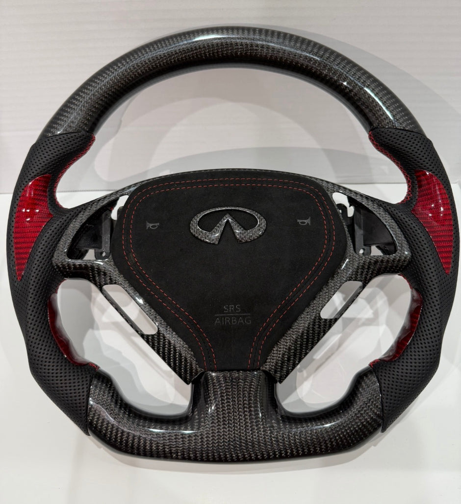 G37 Torchbearer Carbon Fiber Steering Wheel