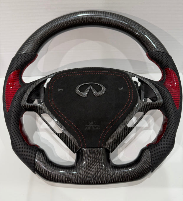 G37 Torchbearer Carbon Fiber Steering Wheel