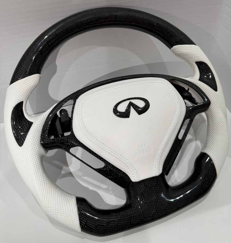 G37 Panda Honeycomb Carbon Fiber Steering Wheel