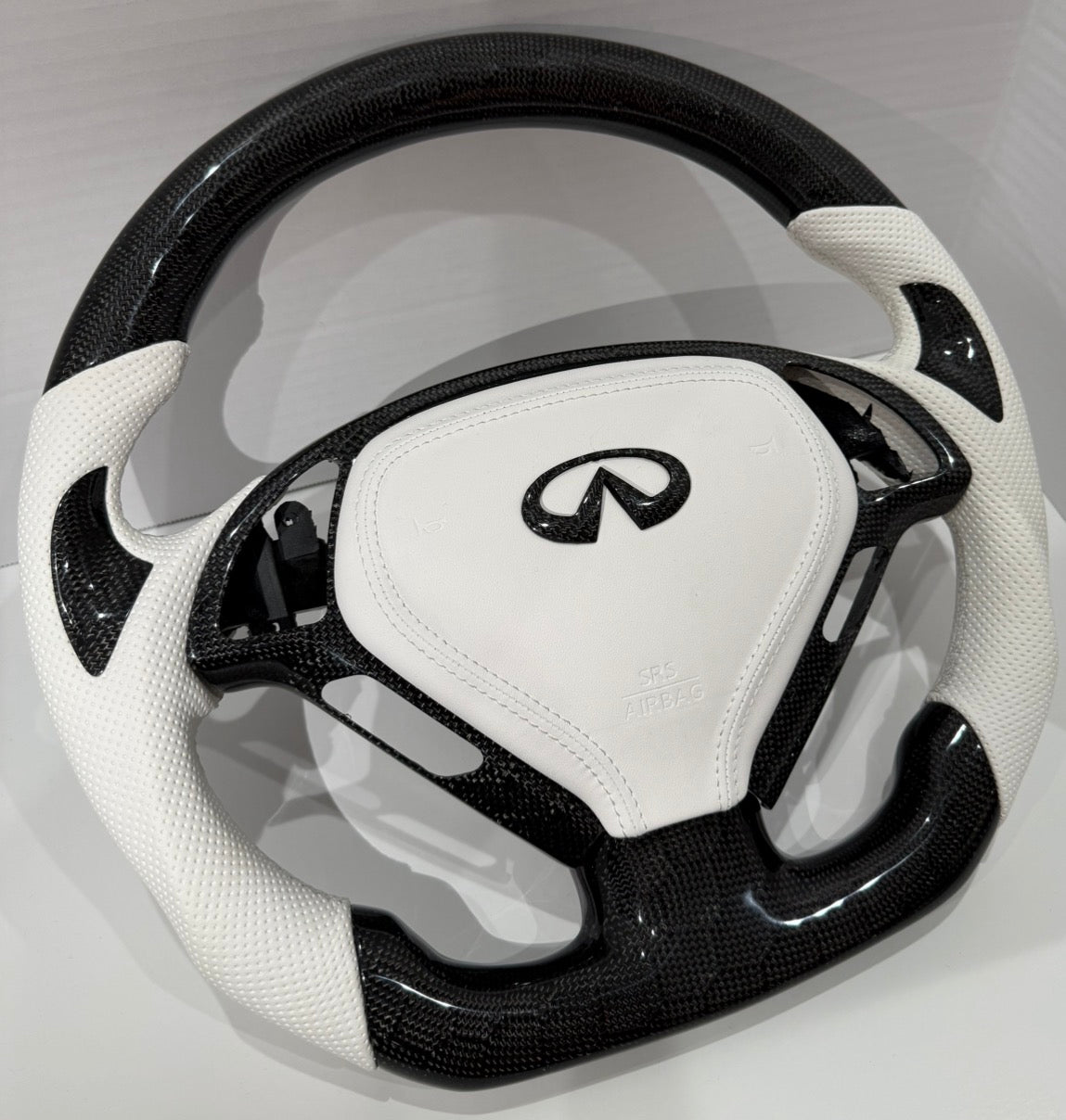G37 Panda Honeycomb Carbon Fiber Steering Wheel