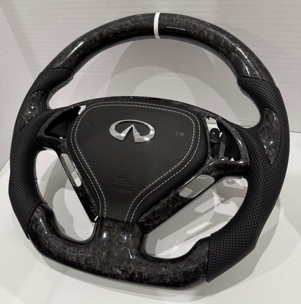 G37 Venomized Forged Carbon Fiber Steering Wheel