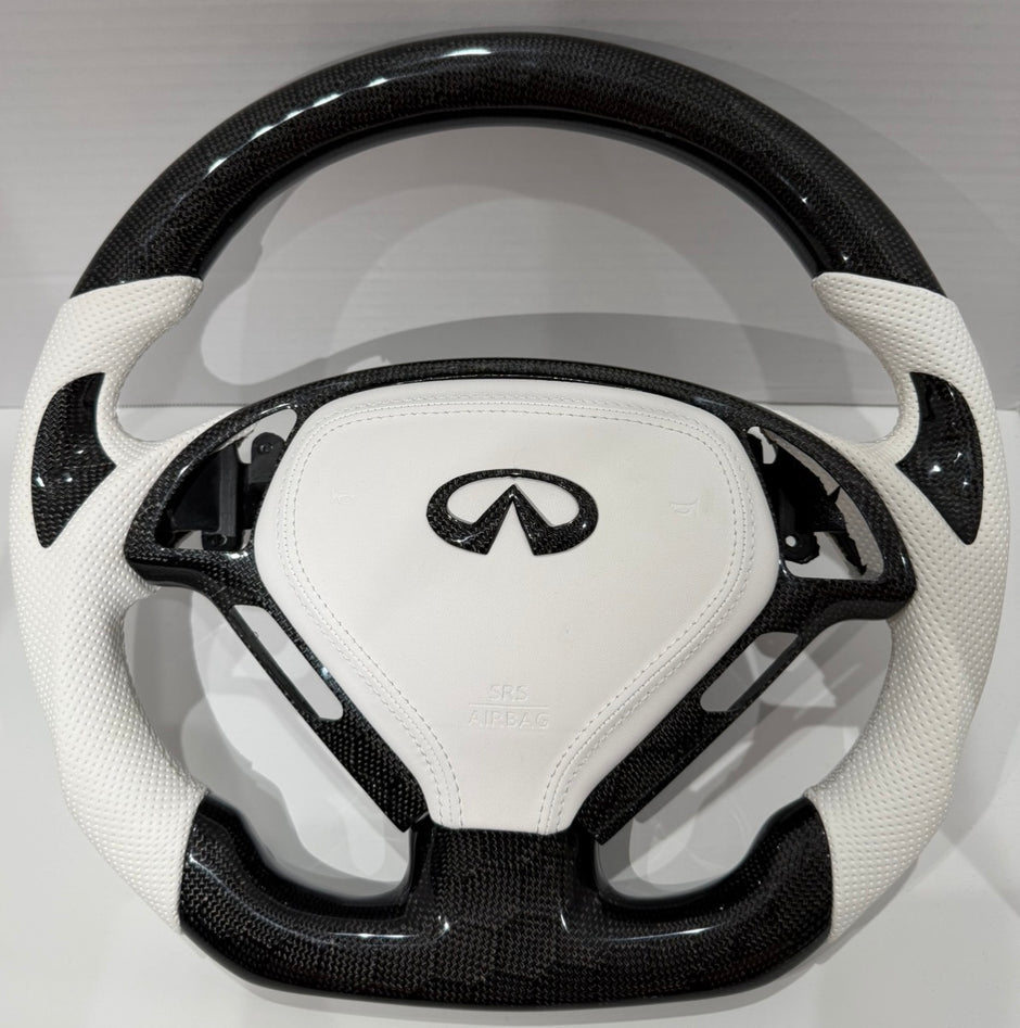 G37 Panda Honeycomb Carbon Fiber Steering Wheel