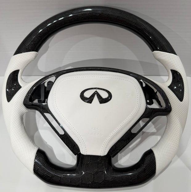 G37 Panda Honeycomb Carbon Fiber Steering Wheel