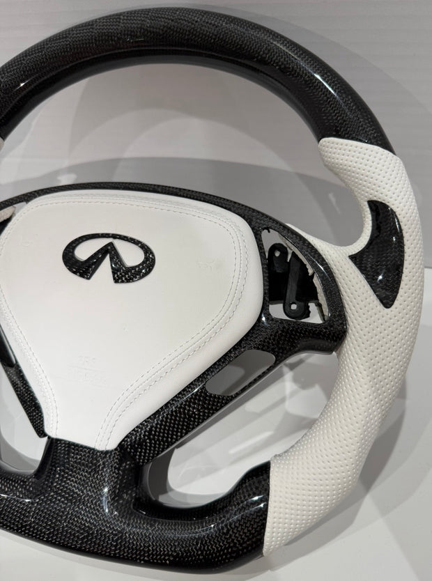 G37 Panda Honeycomb Carbon Fiber Steering Wheel
